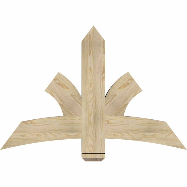 Ekena Millwork Davenport Rough Sawn Timber Gable Bracket, Douglas Fir, 48"W x 32"H x 4"D x 6"F, 16/12 Pitch GBW048X32X0406DAV00RDF - main